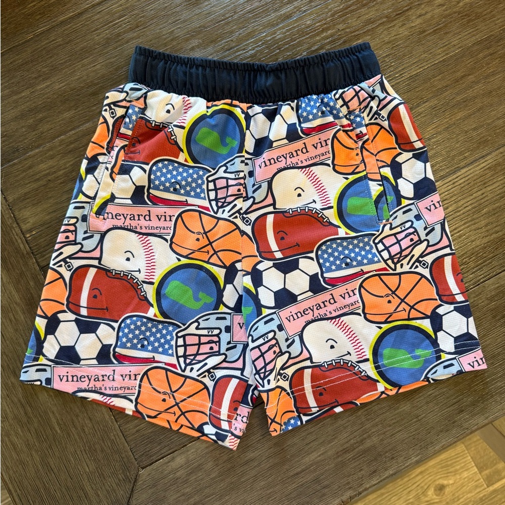 Vineyard Vines Kids Multi-Sport Print Shorts - Navy, Orange, Red, Blue, Green